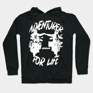 Adventurer For Life - white print Hoodie